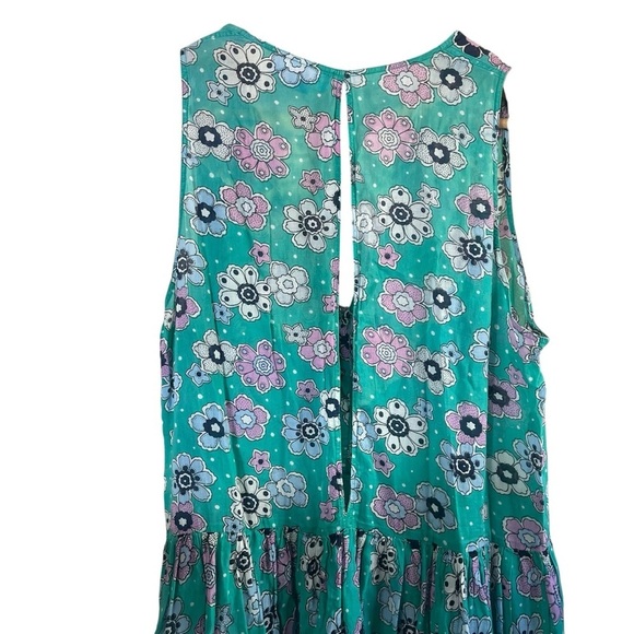 M.I.H. JEANS Leia Floral Cotton Gauze Sleeveless Button Down Midi Dress - Picture 7 of 14